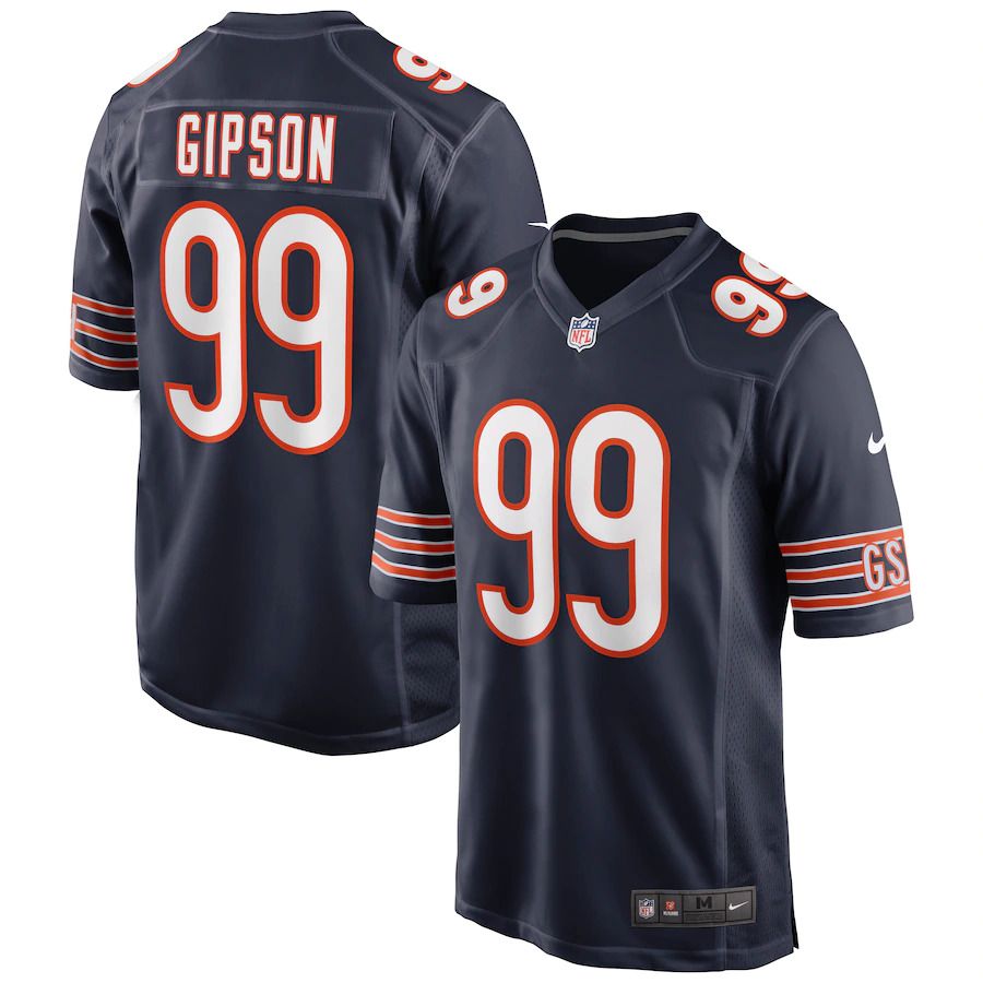 Cheap Men Chicago Bears 99 Trevis Gipson Nike Navy Game NFL Jersey